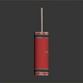 Red Dynamite With Black Stripes And Fuse As Weapon Design Element