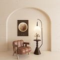 French retro floor lamp side several integrated atmosphere lamp 3d model