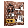 Log Storage Rack Wall Rack Headset Ornaments Stationery Hole Board 3d model