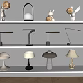 Children's Table Lamp Rabbit Moon Lamp Modern Table Lamp Reading Lamp Table Lamp 3d model