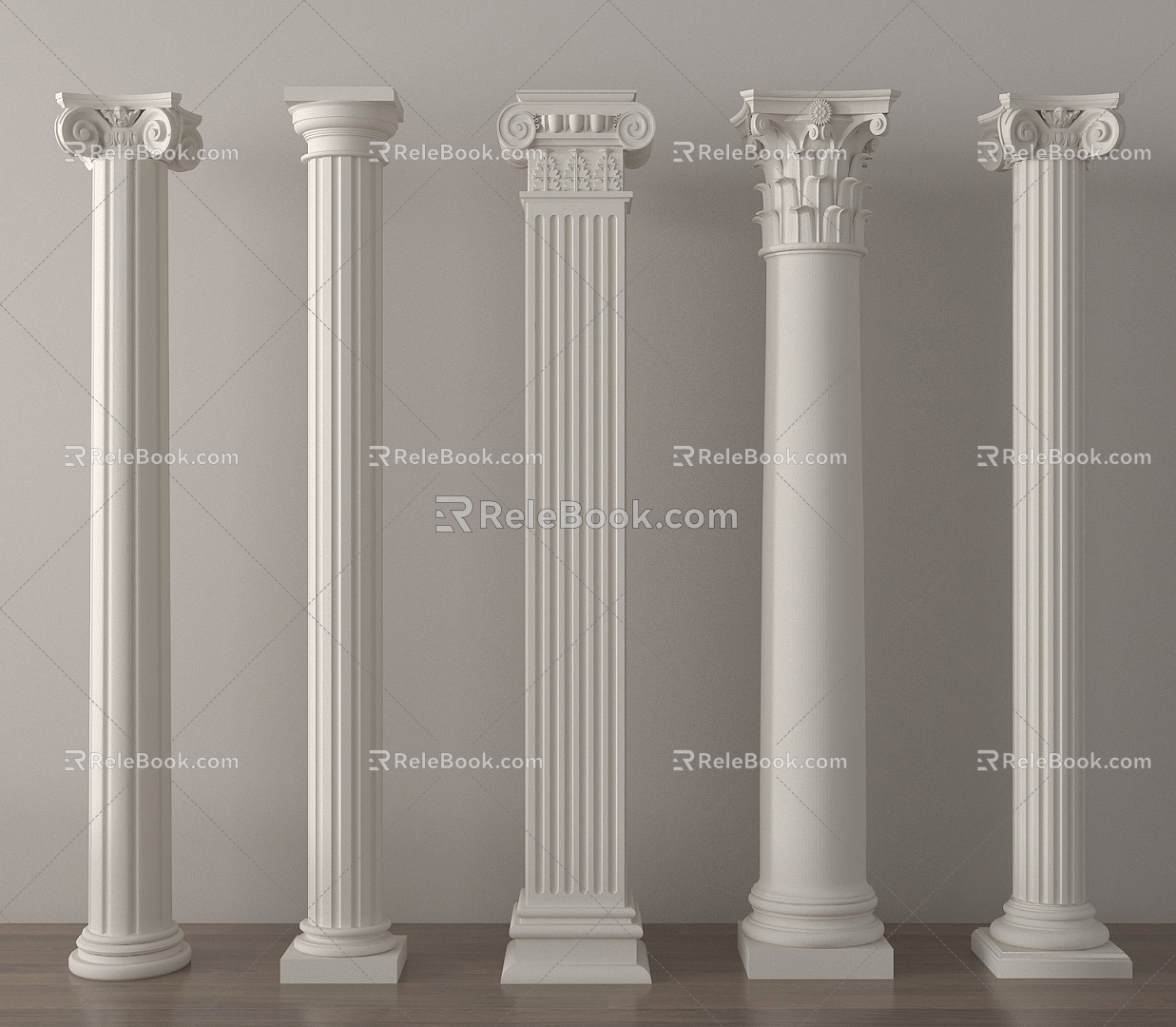 European Column Roman Column Stigma Gypsum Column 3d model