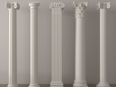 European Column Roman Column Stigma Gypsum Column 3d model