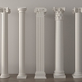 European Column Roman Column Stigma Gypsum Column 3d model