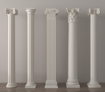 European Column Roman Column Stigma Gypsum Column 3d model