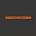 Decorative Red Bamboo Ornament With Rabbit Pattern For Chinese Year of the Rabbit