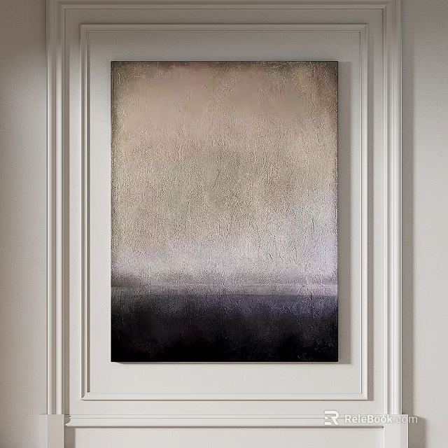 Abstract Wall Art With Light To Dark Gradient Tones On White Wall 3d model