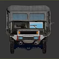 Off Road Utility Vehicle With Canvas Canopy Open Top Large Tires And Front Lights
