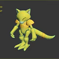 fox warrior machine fox mechanical fox mech fox sci-fi fox cyberfox 3d model