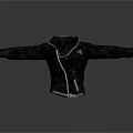 Stylish Black Jacket With Fleece Collar And Zipper Closure For Daily Use