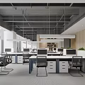 Modern Public Office Space With Work Desks Ergonomic Chairs Computers And Natural Light