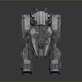 Futuristic Sci Fi Armored Vehicle With Multiple Turrets Treads And Energy Rings
