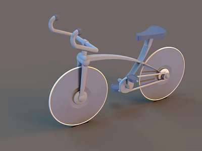 Modern Minimalist Bicycle Design With Sleek Frame And Large White Wheels 3d model