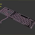 Wired Computer Keyboard With Black And Gray Key Layout For Desktop Use