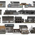 Traditional House Architecture Designs With Various Roof Styles And Wooden Structures