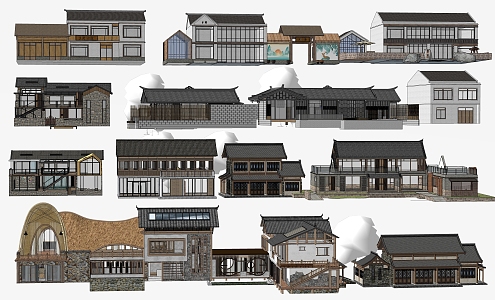 New Chinese-style Residential Building Residential Building Rural Residential Building Self-built Residential Building Residential Building Residential Building Residential Building 3d model