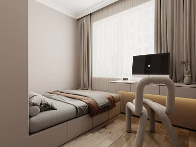 Modern Tatami Bedroom Tatami Close-up 3d model