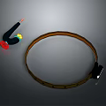 Practical Brown Leather Belt With Black Buckle And Colorful Small Accessory
