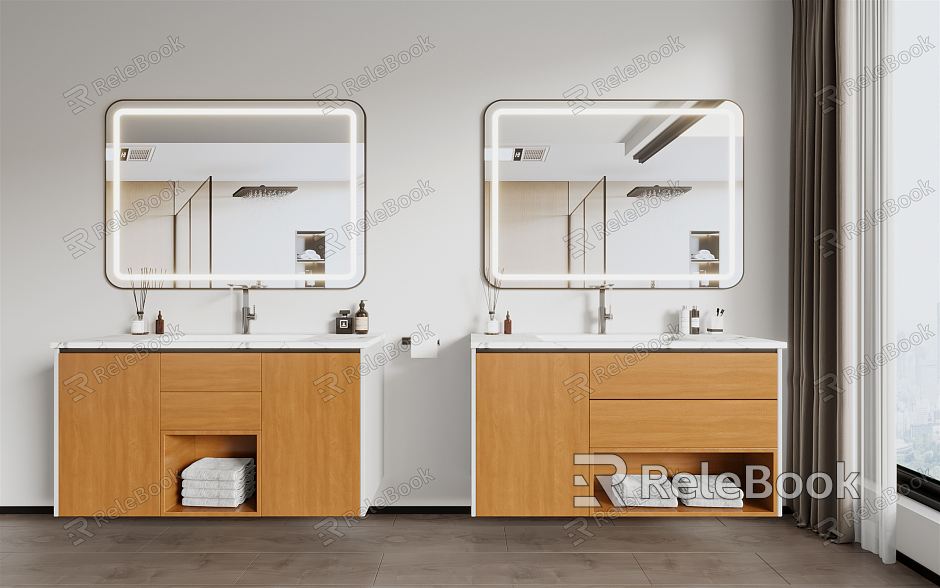 modern sink bathroom cabinet model