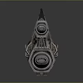 Futuristic 3D Rendered Spacecraft With Transparent Cockpit And Metallic Body