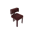 Stylish Modern Single Chair With Crimson Velvet Upholstery And Ergonomic Armrest Design