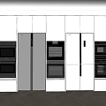 Modern refrigerator built-in refrigerator 3d model