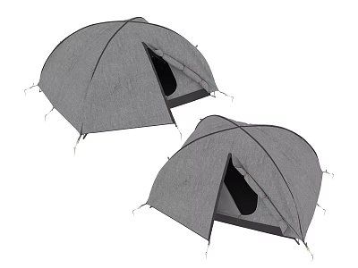Outdoor Play Equipment Two Gray Portable Camping Tents For Kids Outdoor Activities 3d model