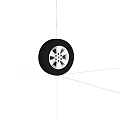 High Quality Car Tire With Silver Alloy Rim And Black Rubber Tread Design