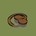 Elevated Spiral Walkway With White Railings And Wooden Supports In Open Grassland