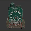 Vintage Green Steam Train Model with Classic Design and Detailed Metal Wheels