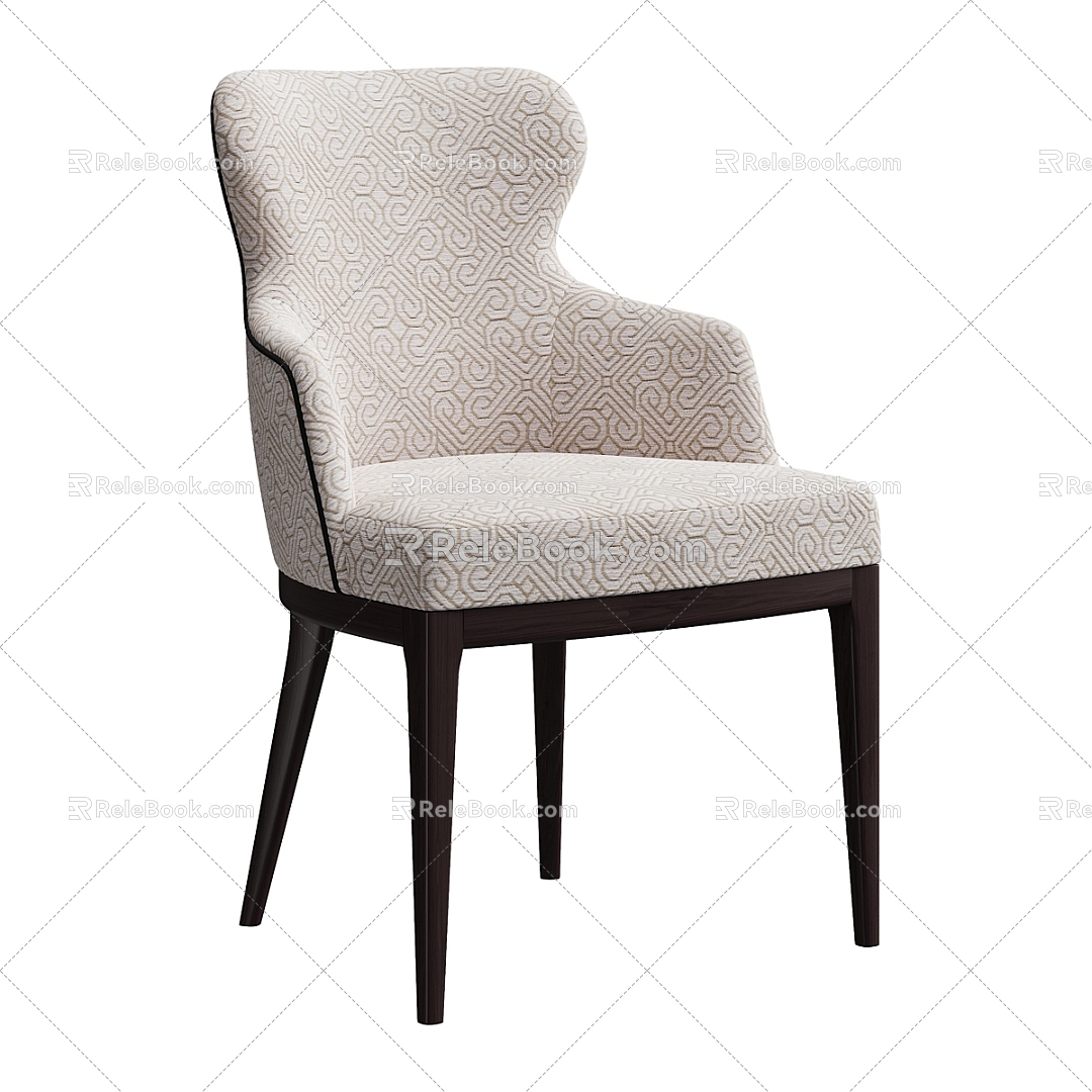 Nordic Simple Single Casual Sofa 3d model