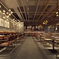 Traditional Chinese Restaurant With Cozy Interior Wooden Decor Warm Lighting And Dining Tables