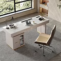 Modern Desk New Scene One Set of Desk New Set 3d model