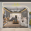A6 Modern Shoe Store Interior With Shoe Displays Shelves And Lighting
