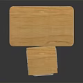 Modern Wooden Student Desk And Chair With Adjustable Metal Frame For Study Room