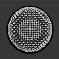 Professional Wireless Microphone With Black Body Silver Mesh Grille And Digital