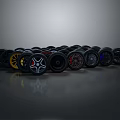 Automotive Wheel Rims Various Styles And Colors For Car Parts Collection