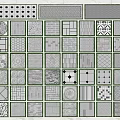 Garden Accent Tile Designs With Various Geometric Patterns And Decorative Textures 3d model