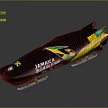 Jamaica Bobsleigh Sled Design With Green Yellow Black Livery And BMW Logo