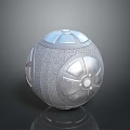 Detailed Spherical Satellite 3D Model With Textured Panels And Mechanical Structure
