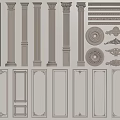 Different Types of Gypsum Moldings Including Columns Panels and Ornamental Trim