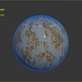 White Decorative Sphere With Orange Dripping Texture For Home Art Decoration