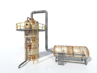 Industrial equipment water pipe small water tower model