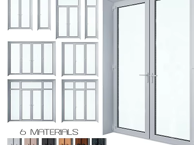 Swing Door Options With Multiple Materials And Modern Designs For Home Interiors 3d model