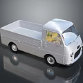 Silver Functional Commercial Vehicle With Cargo Bed And Classic Style 3d model