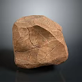 Wood Textured Natural Stone With Brown Cracked Surface And Intricate Patterns 3d model
