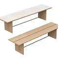 Maurice modern bench 3d model