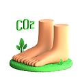 Modern Cartoon Footsteps English Alphabet 3d model