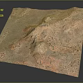 Garden Landscape Featuring Red Rock Rolling Hills Sparse Vegetation And Natural Terrain