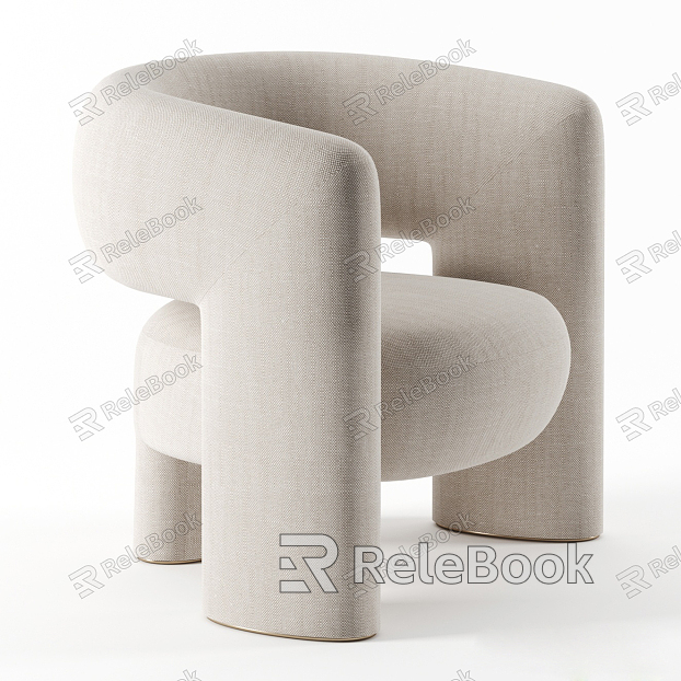 Modern Single Sofa Fabric Single Chair model