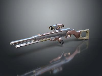 Modern Sniper Gun Sight Sniper Rifle Sci-Fi Sniper Rifle 3d model
